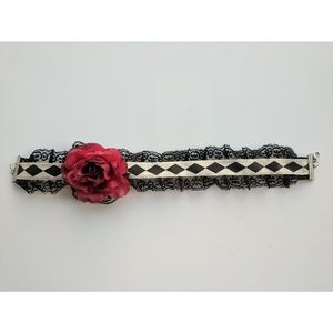 Alice in Wonderland Rose Lace Choker